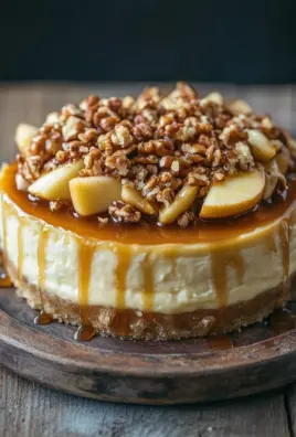 Apfel-Cheesecake mit Walnuss-Streuseln und Karamellsauce 32 Apfel-Cheesecake mit Walnuss-Streuseln und Karamellsauce