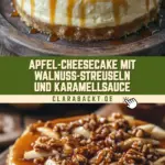 Apfel-Cheesecake mit Walnuss-Streuseln und Karamellsauce 26 Pinterest Hidden Image