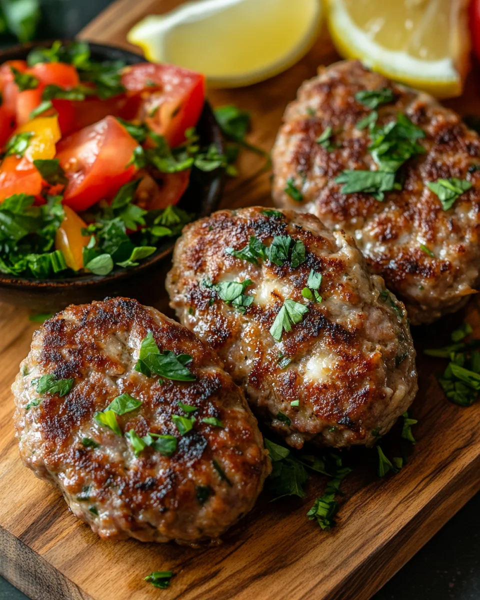 Bifteki – Griechische Frikadellen gefüllt mit Schafskäse 17 Bifteki