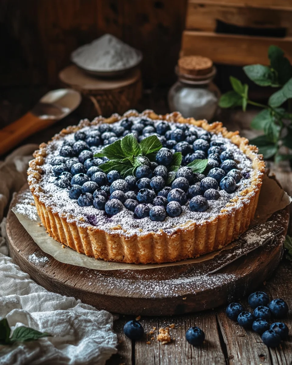 Blaubeerkuchen mit Pudding und Streusel 22 Blaubeerkuchen