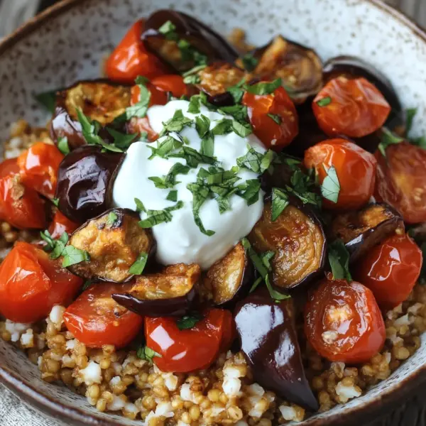 Bulgur with Tomatoes, Eggplant, and Yogurt