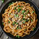 Chinesische Nudeln mit Erdnusssauce