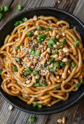 Chinesische Nudeln mit Erdnusssauce
