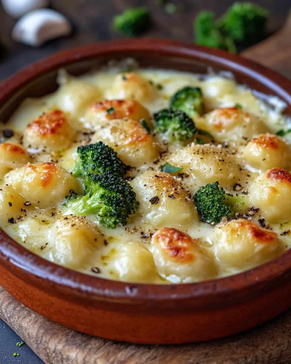 Cremiger Gnocchi Brokkoli-Auflauf
