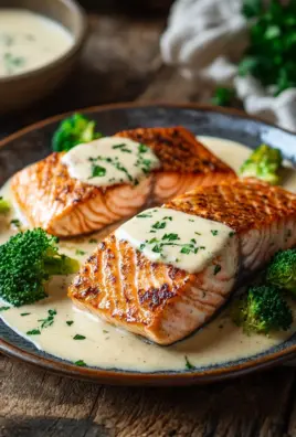 Gebratener Lachs und Brokkoli Alfredo 25 Gebratener Lachs und Brokkoli Alfredo
