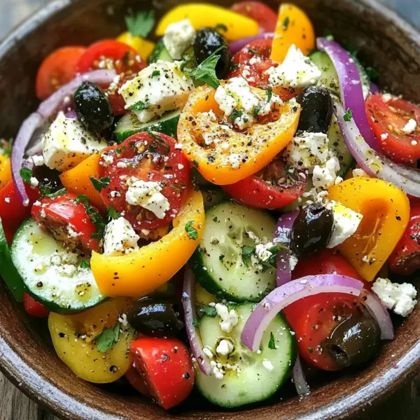 Griechischer Bauernsalat (einfaches Salat Rezept)