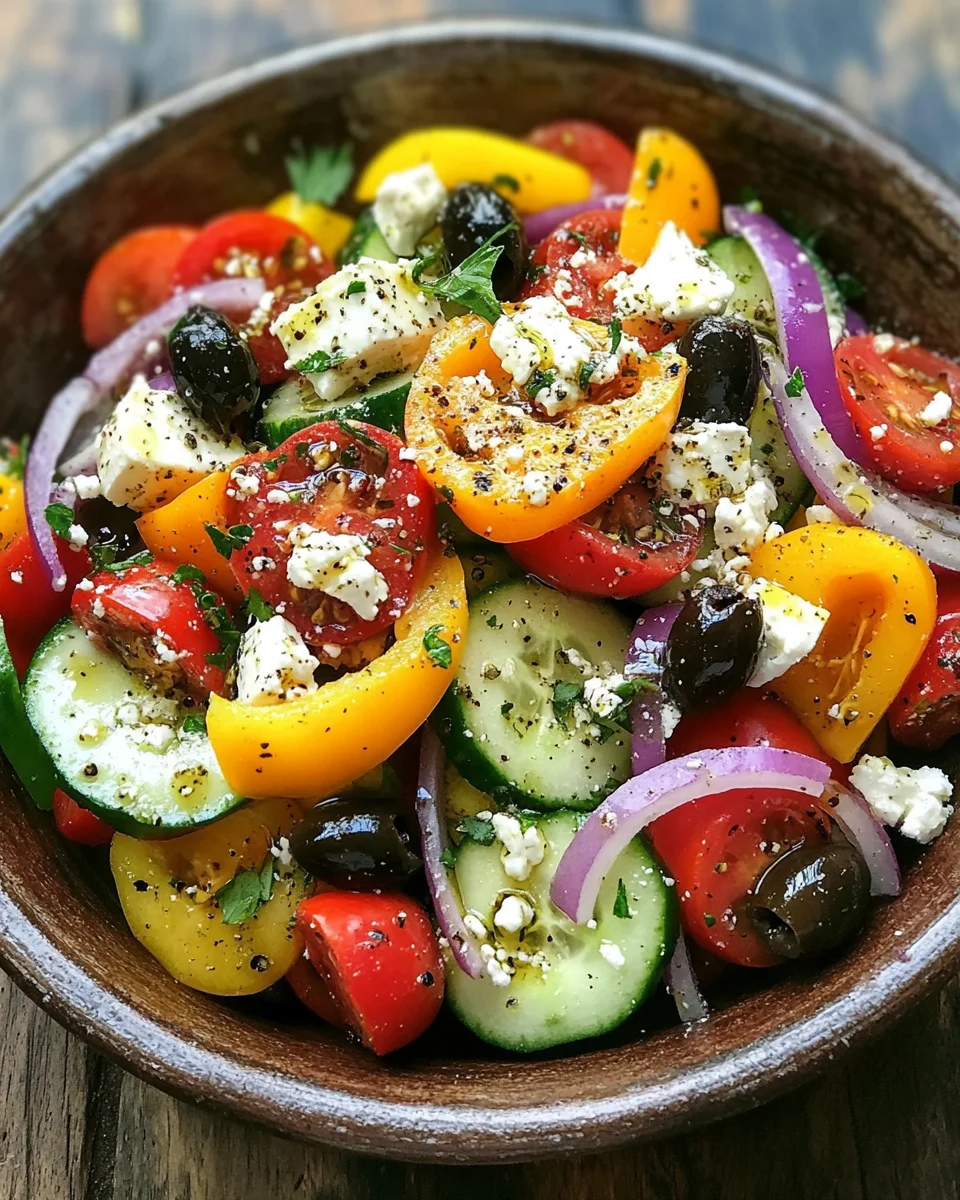 Griechischer Bauernsalat (einfaches Salat Rezept)