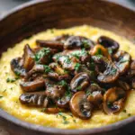 Pilzragout auf Parmesan-Polenta