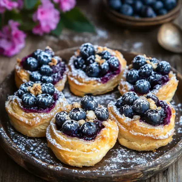 Kartoffelhörnchen mit Blaubeeren & Streuseln
