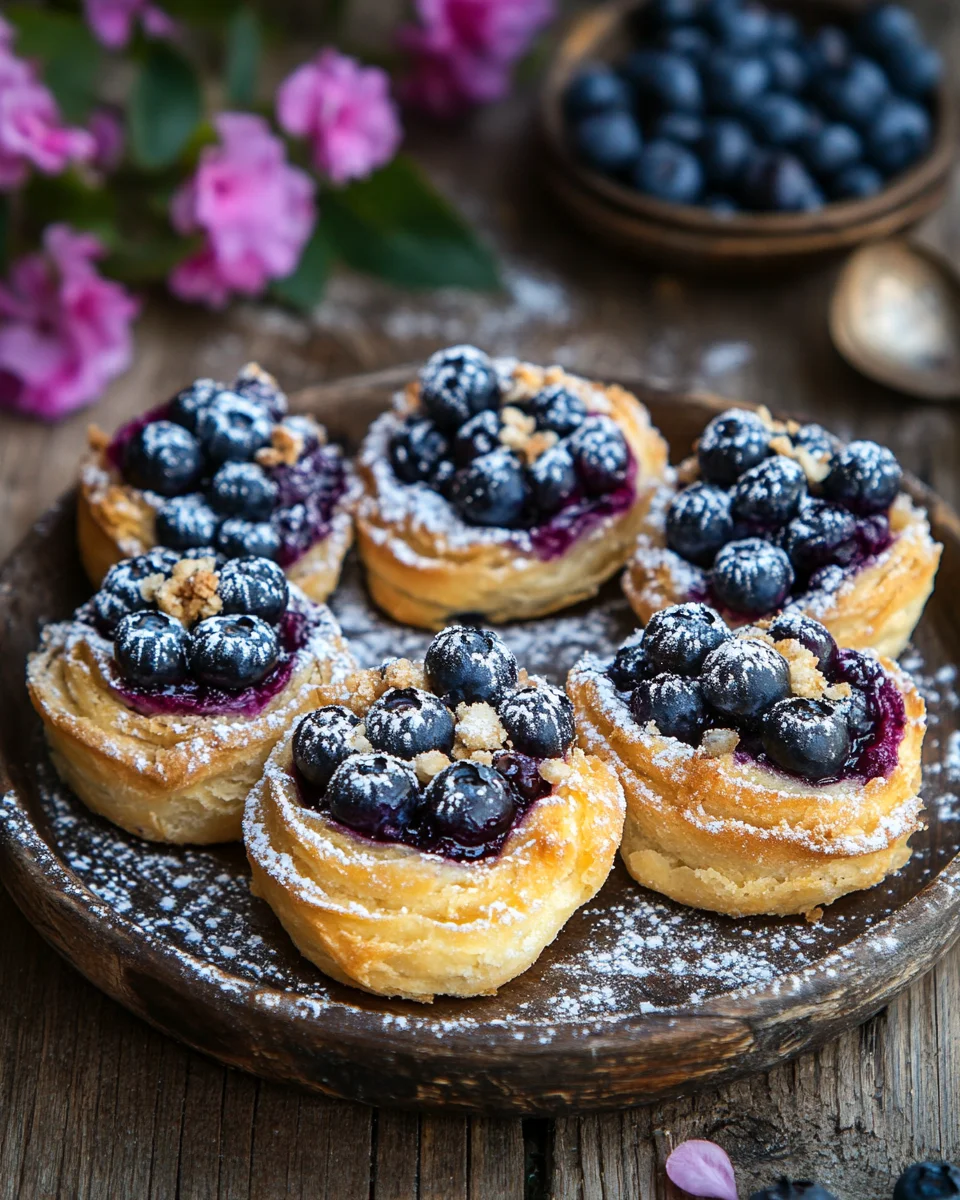Kartoffelhörnchen mit Blaubeeren & Streuseln