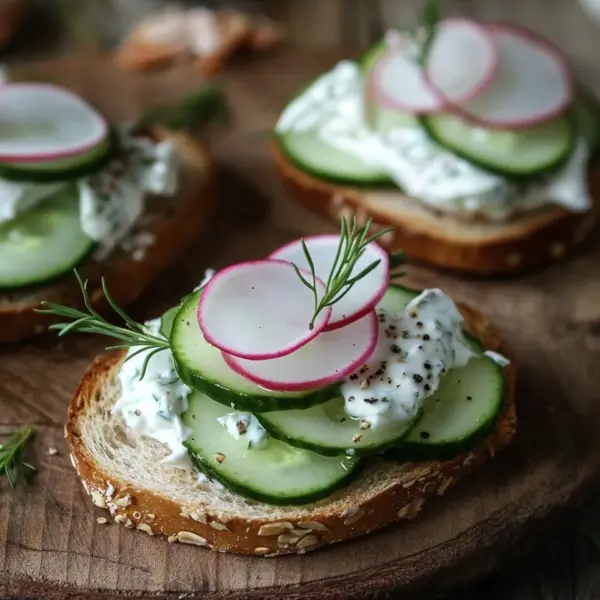 Knäckebrot with Cucumber Quark