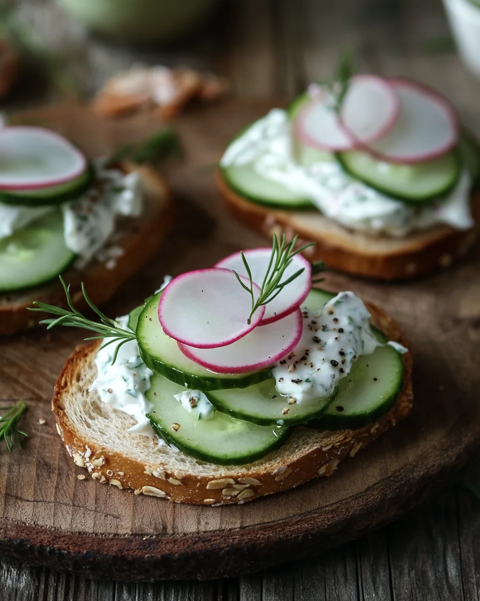 Knäckebrot with Cucumber Quark