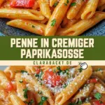 Penne in cremiger Paprikasoße 1 Pinterest Hidden Image