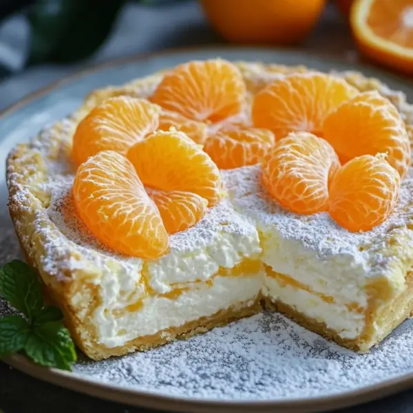 Quarkkuchen mit Mandarinen