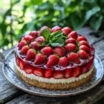 Schneller Erdbeerkuchen mit Schmand
