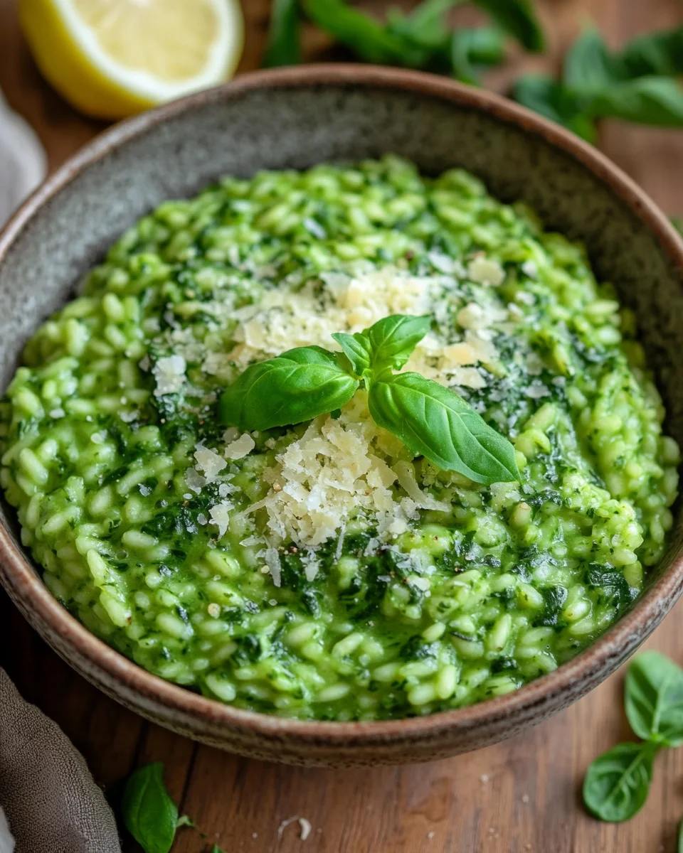 Spinat Risotto mit frischen Kräutern 18 Spinat