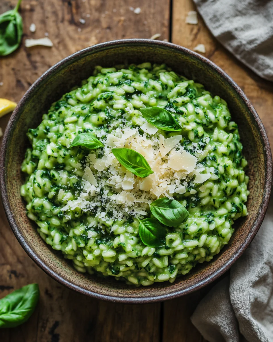 Spinat Risotto mit frischen Kräutern 20 Spinat Risotto mit frischen Kräutern