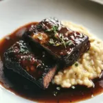 Tender Beef Brisket in Cola with Creamy Parmesan Risotto