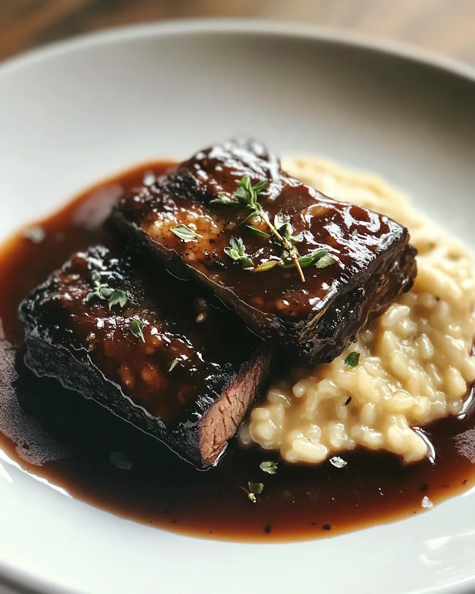 Tender Beef Brisket in Cola with Creamy Parmesan Risotto
